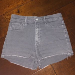 Hollister grey jean shorts